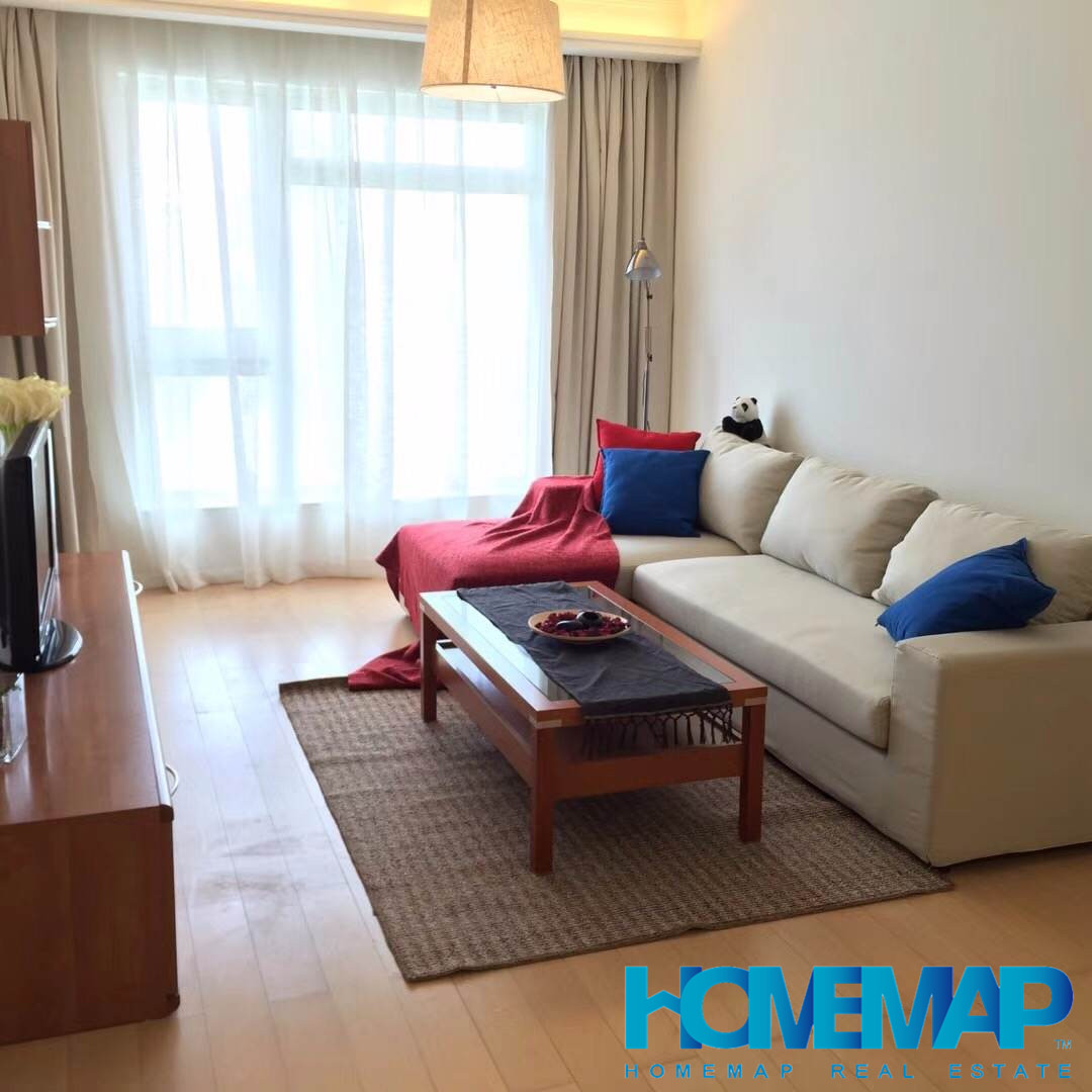 Good decor 2br flat in nice compound nr Jing'an